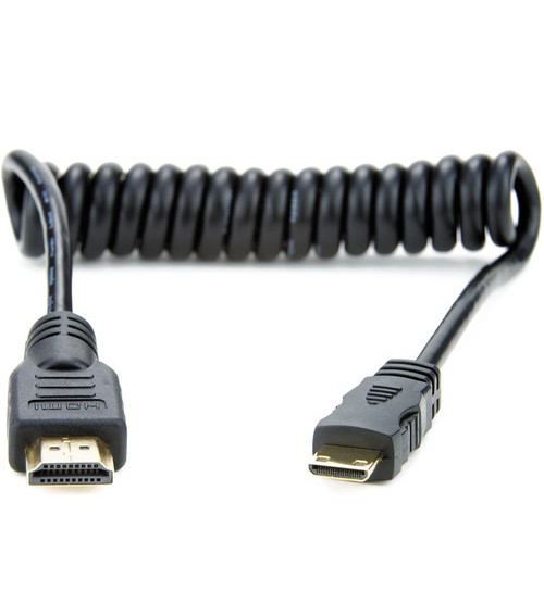 Atomos Full HDMI to Mini HDMI Coiled Cable 30cm-45cm (ATOMCAB008) 